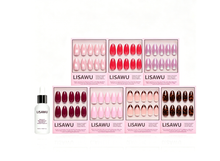The Medium Almond Edit press-on nails in black shade