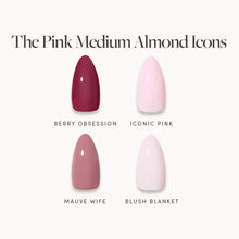 Lisawu The Pink Medium Almond Icons press-on nail bundle style selection