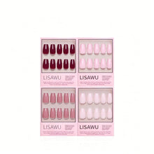 The Pink Medium Coffin Icons press-on nails in pink shade