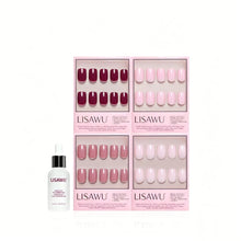 The Pink Short Squoval Icons press-on nails with glossy finish