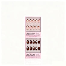 The Short Oval Tortoiseshell Duo press-on nails in brown shade