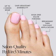 Think Pink Toenail press-on nails - natural shape, short length
