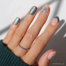 Velvet Pine press-on nails in green shade